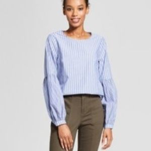 Women's Poet Corset Back Top Long Sleeve Blouse -